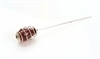 Flot lang dekorations nål med rød perle