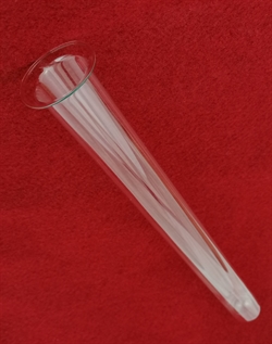 Stort reagensglas. 30 cm. med krave Ø ca. 2,5 cm.