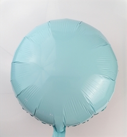 Lys blå folie ballon. Ø ca. 40 cm.