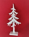 Jule træ. Hvid. Stående.Ca 20 cm.