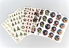 Stickers / klistermærker. 6 ark med mange jule / vinter motiver.