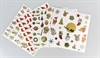 Stickers / klistermærker. 6 ark med mange jule / vinter motiver.