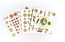  Stickers / klistermærker. 6 ark med mange jule / vinter motiver.