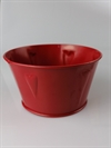 Metal potte rød med hjerter. H8 cm. Ø 14 cm.
