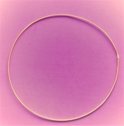 Et stk. Messing ring ca. 2 mm. Ø ca. 20 cm. Fin ring for evt. binderi af dørkrans m.m.