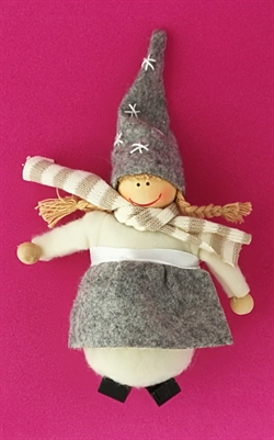 Nisse pige. Højde ca. 16 cm.