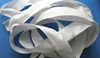 3 meter grå og hvid ternet dekorationsbånd brede 4 cm. Wired kant.