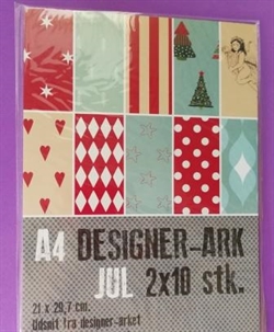 A 4 Designer ark Jul 2 x 10 stk.