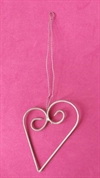 Et stk. Metal hjerte til dekoration. Ca. 10 cm.
