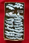 Mini skum blomster. På tråd. 24 bundter a 12 stk. Ø ca. 1,5 cm. Lys blå.