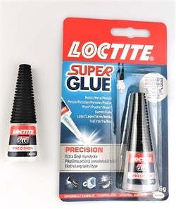 Super lim. LOCTITE. Kan bruges til : Metal, porcelæn, plast, gummi, læder og træ. Meget hurtig tørrende. OBS ! 5 g.