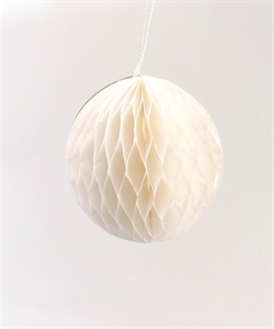 Honeycomb. Ball paber ca. 6,5  cm. Hvid