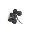 6 stk. Flotte dekoration brombær. På tråd. Ø ca. 2,3 cm