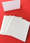 10 stk. hvide bordkort, med fold. 10 x 10 cm. Standart.