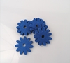 12 stk. Blå filt blomster Ø ca. 5,5 cm.