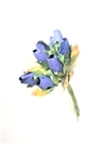 Mini blomster hoveder på tråd. Blomsten måler Ca. 2 cm i højden Brede Ca. 0,5 cm..