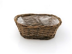 Plantekurv. Oval Længde 25 cm. Brede 14 cm. Højde 8 cm.