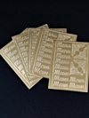 5 ark Stickers med teksten "Menu" Samt hjørner