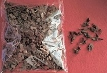 60 g fint snittet og  bark.