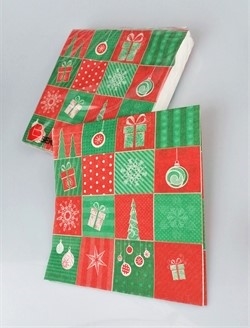 Pakke med servietter. Julemotiv. 20 stk. 33 x 33 cm. 