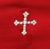 Et stk. Flot Dekorations kors med glittersten.  Korset måler ca. 3 x 2,5 cm.+ Lang nål.