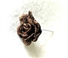  Glitter/ frostet 1 Stk. Brun rosenhoveder på nål. Ø 4,5 cm.