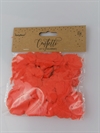 Orange Confetti ca. ø 1,6 cm Ca. 15 g. Du får  Ca. som på foto. Papir. Dekorativ farve.