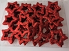 Æske med røde  dekorations glitterstjerner ca. 48 stk.  Ø ca. 3,5 cm.