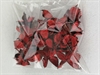 Farvede frøstande. Rød. Ca 30 g. Ca. 4 - 5 cm.