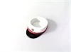 Et stk. fyrfad stage Studenterhue bordeaux. kant med sort skygge. ca. 7 x 5 cm. 