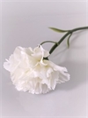 1 stk. kunstig dekorations hvid nellike Ø på blomsten Ca. 7 cm.