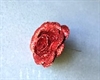 Flot rød glitter dekorations rose på nål. Ø Ca. 4,5 cm.