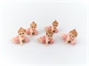 5 stk. Baby pige. Dekorations pynt Ca. 3,5 cm.