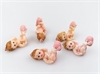 5 stk. Baby pige med sko. Dekorations pynt Ca. 3,5 cm.