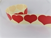 10 stk. røde hjerter klæbe mærker Ø ca. 4,2 cm. 