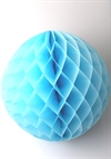 Honeycomb. Ball paber 40 cm. Lys blå.