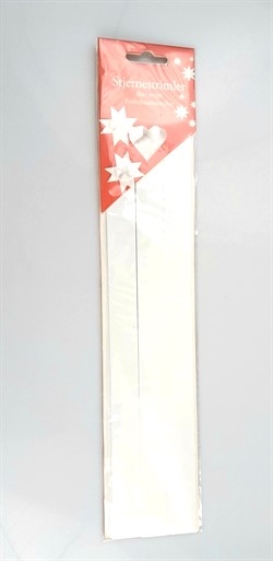 STJERNESTRIMLER. Brede 2 cm. Hvide strimler.