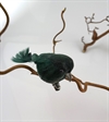 Dekorations fugl med klips. Længde ca. 10 cm. H. ca. 4 cm. Grøn