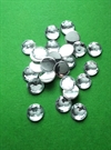 Ca.60 stk. Små dekorations akryl "diamanter" flad bagside. Ø ca. 1,4 cm.
