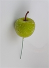 Dekorations sukker / frost æble på tråd. Ø ca 4,5 cm.