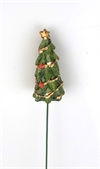 Stikpynt Juletræ på tråd. Højde på træet ca. 6,5 cm. Prisen er pr. stk.