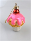 Dekorations cupcakes med glimmer ca. 5 cm . Som glas  kugle.