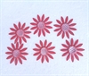 6 stk. Metal, lette. Dekorationsblomster. Ø ca. 4,2 cm.