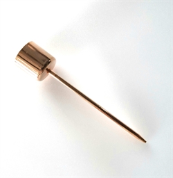  Lys Kobberfarvet stage passer til almindelig middags lys. Med spyd. Højde total ca. 12,5 cm.