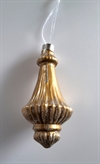Glas ornament for ophængning. H. ca. 15 cm.