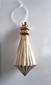 Glas ornament for ophængning. H. ca. 16 cm.