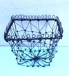 Tråd potte. Metal 8 x 8x 8 cm. Sort