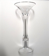 Flot glas stage H. ca. 23 cm. Kan vendes og bruges  som stage begge veje.