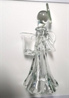 Engel glas stage til almindelig middagslys. H. ca. 27 cm.