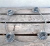 Zink. Stage til 4 stk. Almindelige middagslys. Advent stage. Ø ca. 25 cm. Pynt evt. med gran kugler m.m.
